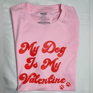 Valentines day dog lover pink T-shirt